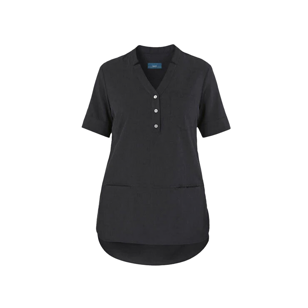 NNT Women's Polylin Short Sleeve Tunic - Navy - Tunics