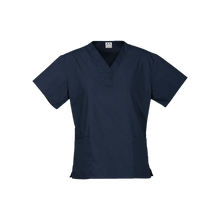 Load image into Gallery viewer, Biz Collection Women&#39;s Classic Scrubs Top - Navy - Scrubs
