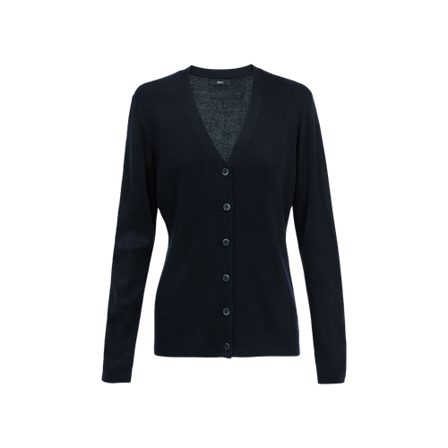 NNT Women's Acrylic Button Front Cardigan - Navy - Knitwear