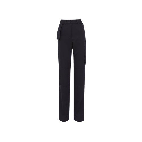 NNT Women's Poly Viscose Gaberdine Flex Waist Cargo Pants - Ink Navy - Pants