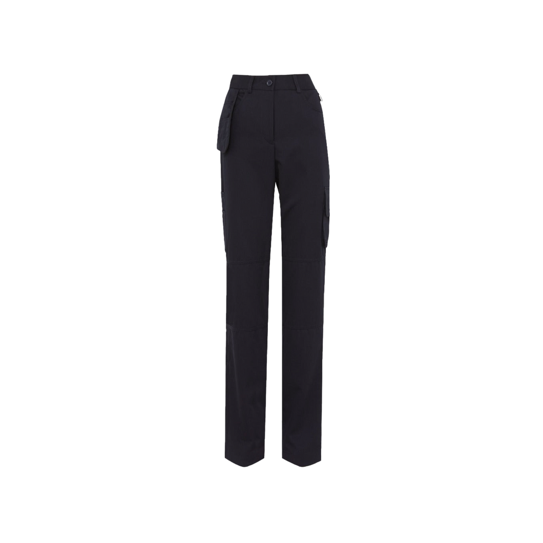 NNT Women's Poly Viscose Gaberdine Flex Waist Cargo Pants - Ink Navy - Pants