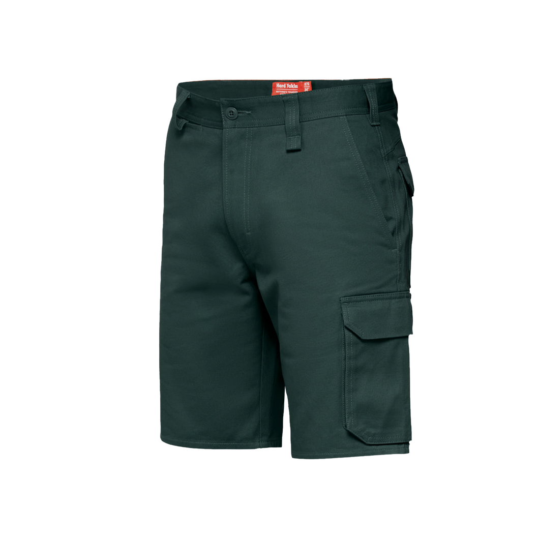 Hard Yakka Men's Foundations Drill Cargo Shorts - Green - Shorts