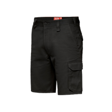 Load image into Gallery viewer, Hard Yakka Men&#39;s Foundations Drill Cargo Shorts - Black - Shorts
