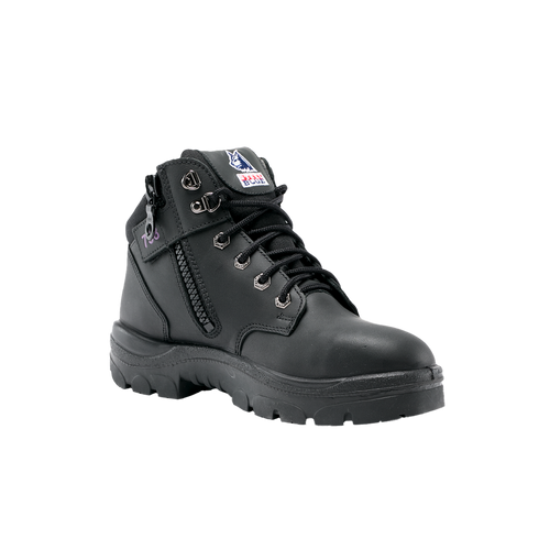 Steel Blue Women's Parkes Zip Lace Up Steel Toe Safety Work Boots - Black - Safety Footwear