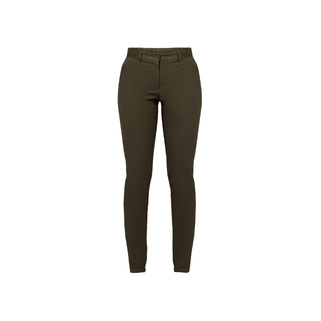 NNT Women's Stretch Cotton Chino Pants - Khaki - Pants