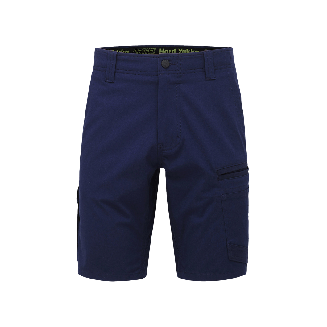 Hard Yakka Men's Raptor Active Mid-Short - Navy - Shorts