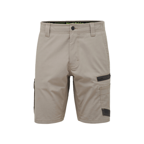 Hard Yakka Men's Raptor Active Mid-Shorts - Desert - Shorts