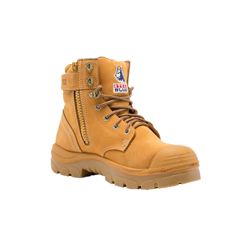 Steel Blue Men's Argyle Zip: TPU/Bump Cap Steel Toe Work Boots - Wheat - Safety Footwear