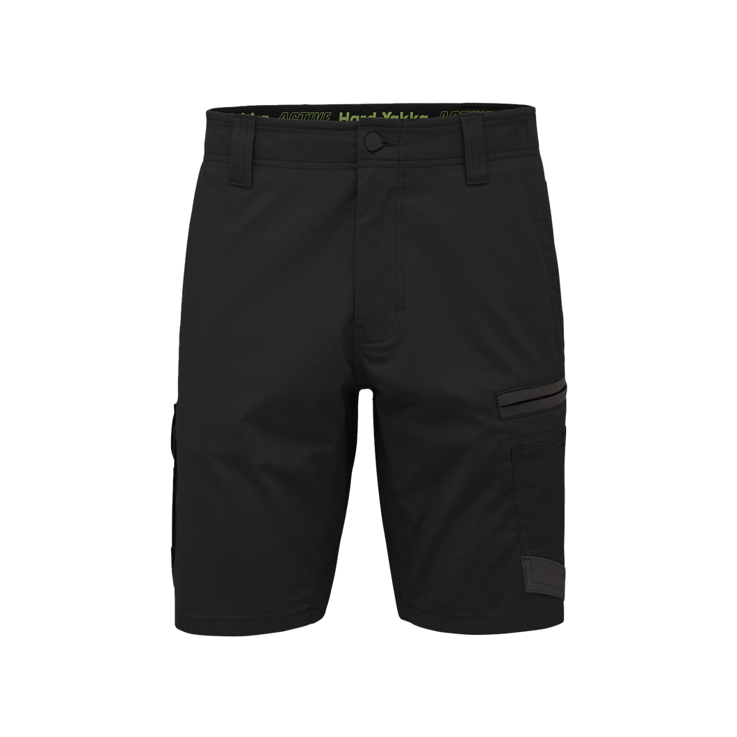 Hard Yakka Men's Raptor Active Mid-Short - Black - Shorts