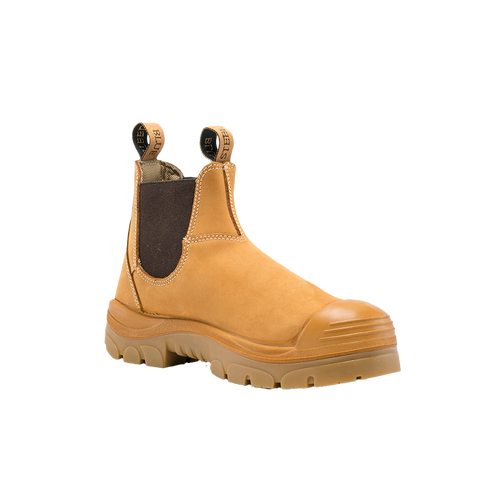 Steel Blue Men's Hobart: TPU/Bump Cap Elastic sided Work Boots- Wheat - Safety Footwear