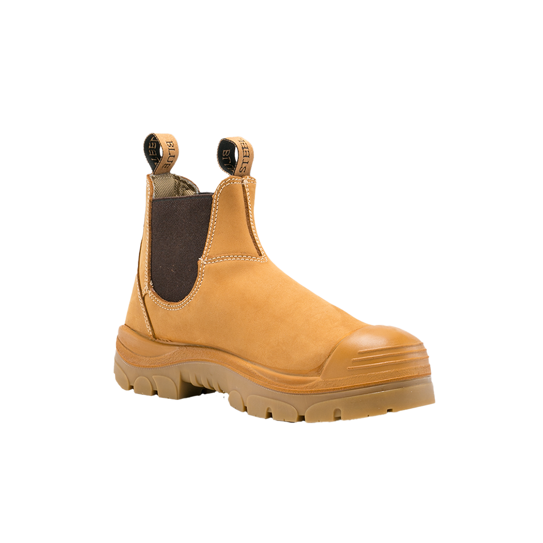 Steel Blue Men's Hobart: TPU/Bump Cap Elastic sided Work Boots- Wheat - Safety Footwear