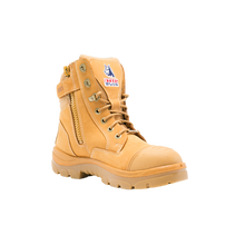 Load image into Gallery viewer, Steel Blue Men&#39;s Southern Cross Zip Steel Toe Work Boots with Scuff Cap - Wheat - Safety Footwear
