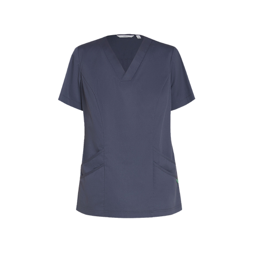 NNT Women's Next-Gen Antibacterial Active Florence Scrub Top - Charcoal - Scrubs