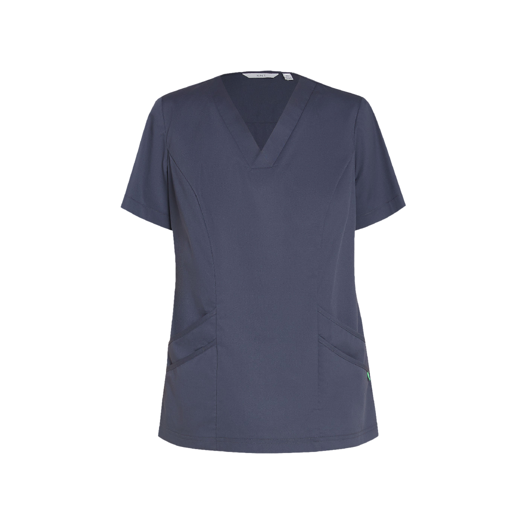 NNT Women's Next-Gen Antibacterial Active Florence Scrub Top - Charcoal - Scrubs