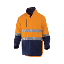 Load image into Gallery viewer, KingGee Men's Reflective 3 in 1 Cotton Jacket - Orange/Navy - Jackets
