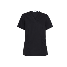 Load image into Gallery viewer, NNT Women&#39;s Next-Gen Antibacterial Active Florence Scrub Top - Black - Scrubs
