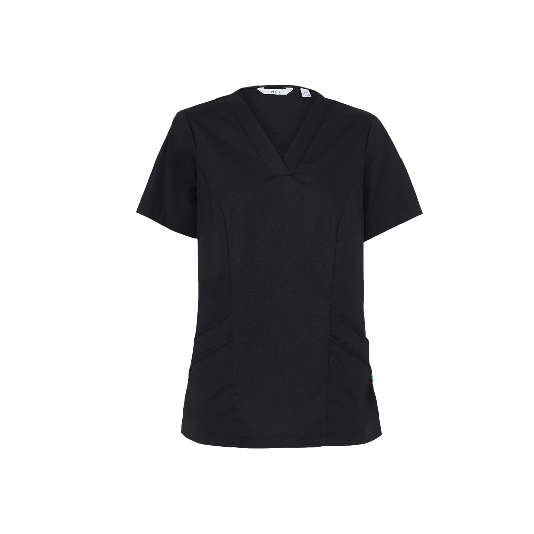 NNT Women's Next-Gen Antibacterial Active Florence Scrub Top - Black - Scrubs