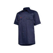 Load image into Gallery viewer, Hard Yakka Men&#39;s CORE Short Sleeve Lightweight VENTED SHIRT - Navy - Shirts
