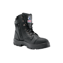 Load image into Gallery viewer, Steel Blue Men's Southern Cross Zip Steel Toe Work Boots with Scuff Cap - Black - Safety Footwear
