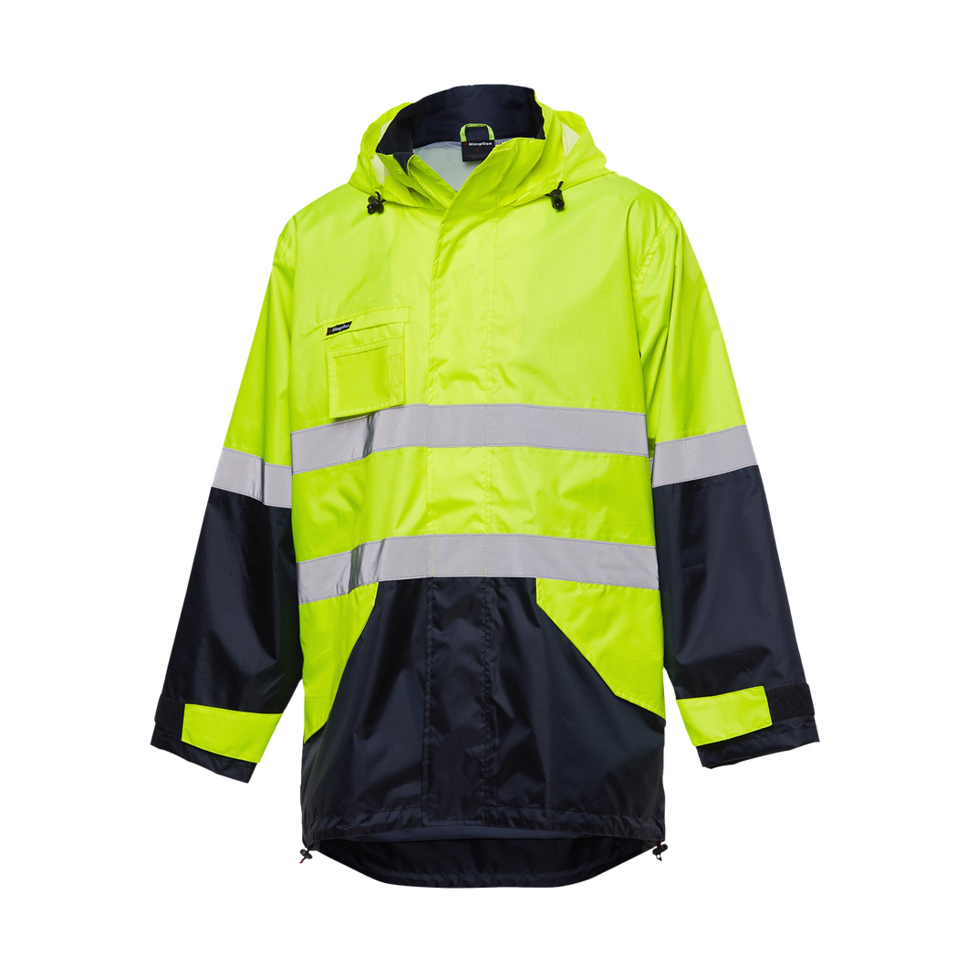 KingGee Men's Reflective Lightweight Jacket - Yellow/Navy - Jackets