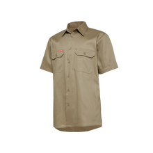 Load image into Gallery viewer, Hard Yakka Men&#39;s CORE Short Sleeve Lightweight VENTED SHIRT - Khaki - Shirts
