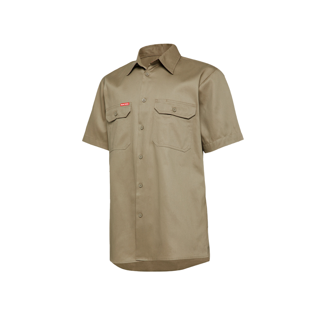 Hard Yakka Men's CORE Short Sleeve Lightweight VENTED SHIRT - Khaki - Shirts