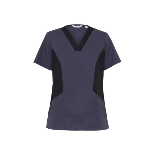 NNT Women's Next-Gen Antibacterial Active Nightingale Scrub Top - Charcoal - Scrubs