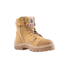 Load image into Gallery viewer, Steel Blue Men&#39;s Argyle Zip: Scuff Cap Steel Toe Work Boots - Sand - Safety Footwear
