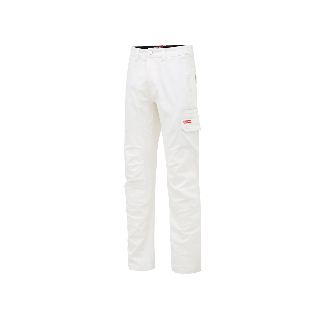 Hard Yakka Men's 3056 Stretch Canvas Cargo Pants - White - Pants