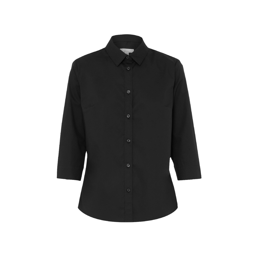 NNT Women's Avignon Stretch 3/4 Sleeve Shirt - Black - Shirts