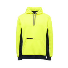 Load image into Gallery viewer, KingGee Men's Hi Vis Pull Over Hoodie - Yellow/Navy - Hoodies/Jumpers
