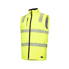 Load image into Gallery viewer, KingGee Men&#39;s Reflective Puffer Vest - Yellow - Vests
