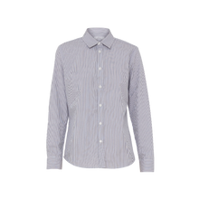 Load image into Gallery viewer, NNT Women&#39;s Avignon Fine Block Stripe Stretch Long Sleeve Shirt - Grey/White - Shirts
