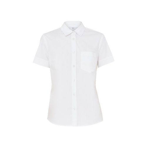 NNT Women's Avignon Stretch Short Sleeve Slim Shirt - White - Shirts