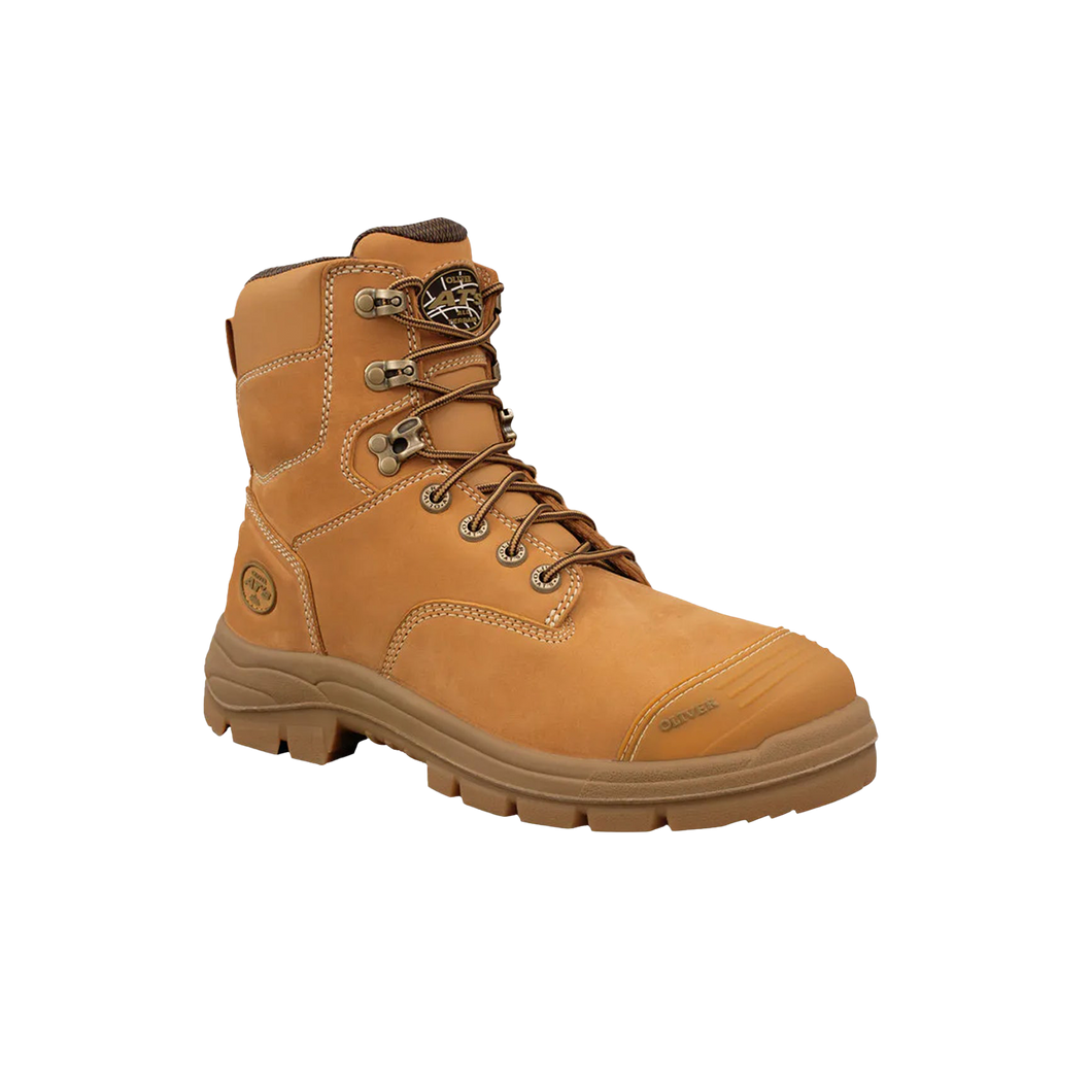 Oliver Men's AT-55 332z Zip Sided Boots - Wheat - Safety Footwear