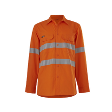 Load image into Gallery viewer, KingGee Men&#39;s Workcool Vented Shirt Taped L/S - Orange - Shirts
