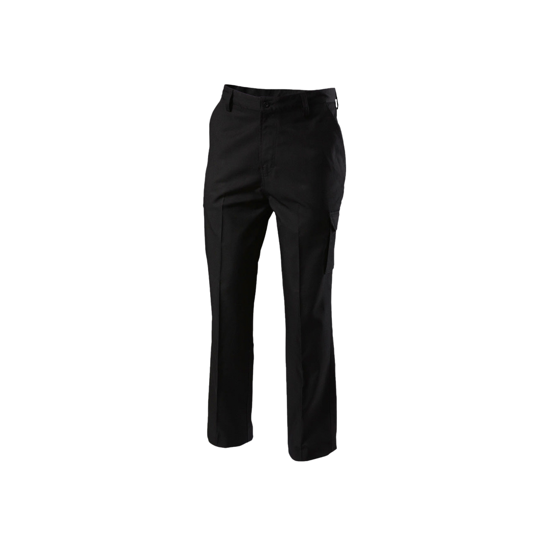 Hard Yakka Men's Permanent Press Cargo Pants with Bionic &Supercrease Finish - Black - Pants