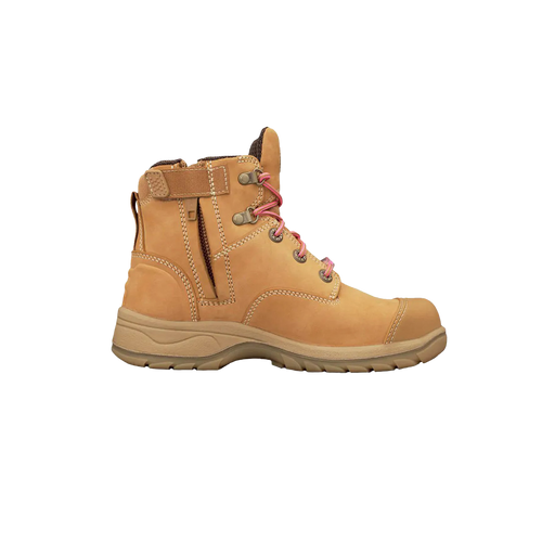 Oliver Women's Wheat Zip Sided Boots - Wheat - Safety Footwear