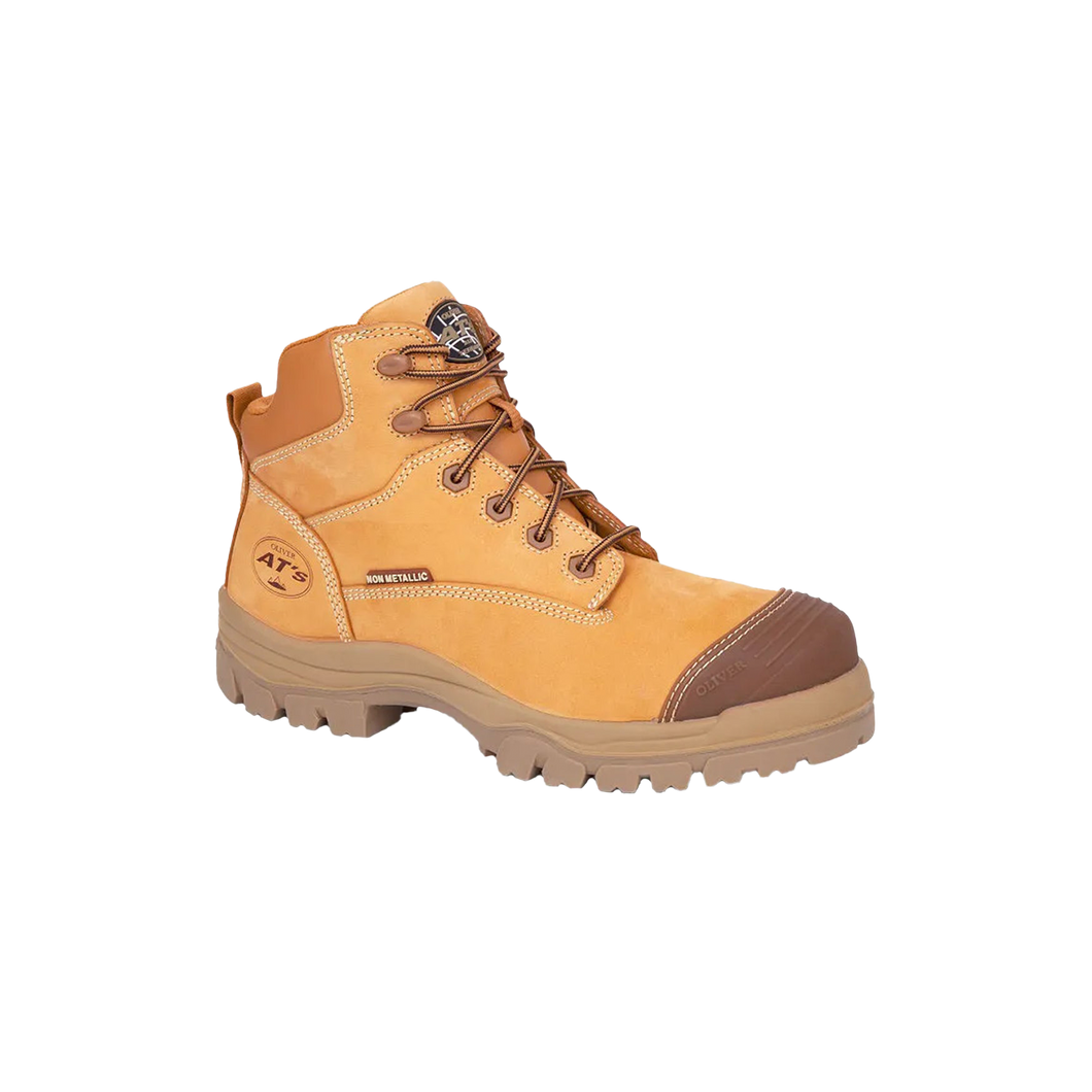 Oliver Men's AT-45 130mm Zip Sided Boots - Wheat - Safety Footwear