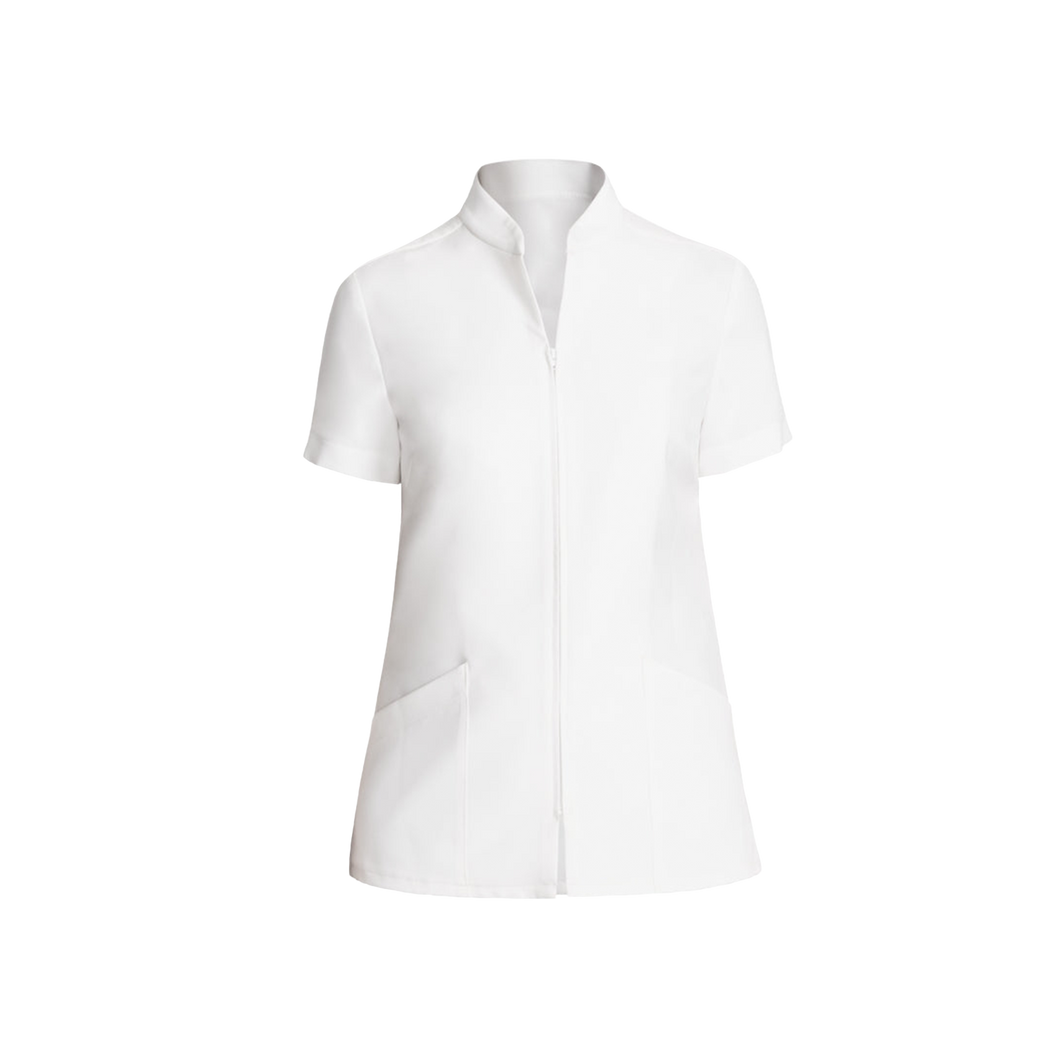 NNT Women's Helix Dry Zip Front Tunic - White - Tunics