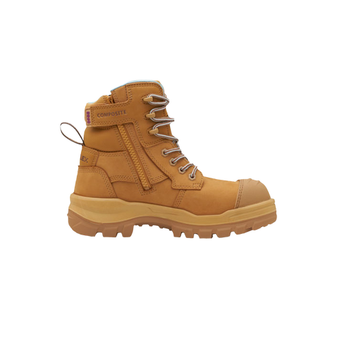 Blundstone Women's 8860 RotoFlex Women'S Zip-Up Safety Boots - Wheat TWBAYN - Safety Footwear