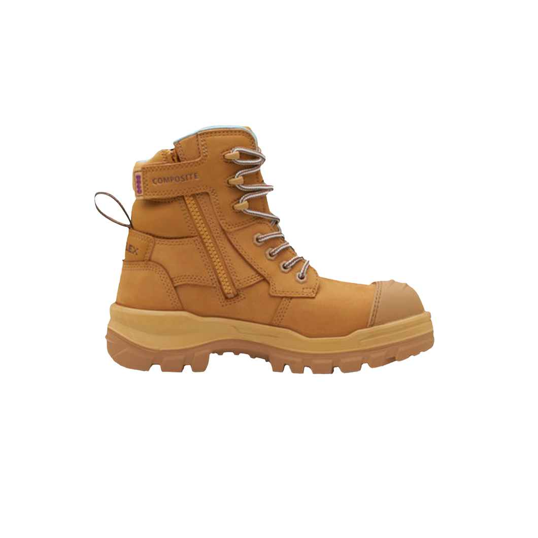 Blundstone Women's 8860 RotoFlex Women'S Zip-Up Safety Boots - Wheat TWBAYN - Safety Footwear