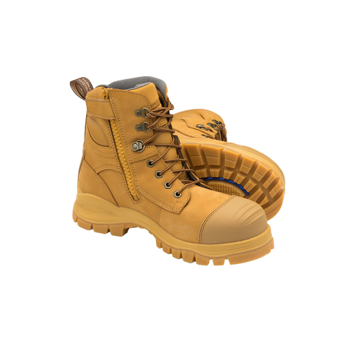 Blundstone Men's 992 Zip Sided Safety Boots - Wheat - Safety Footwear