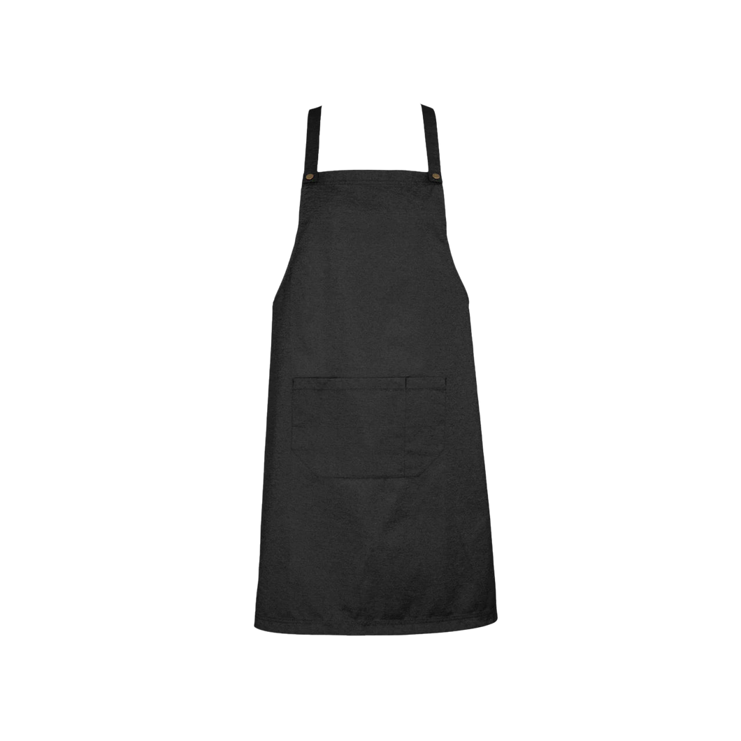 Biz Collection Unisex Urban Bib Apron - Black Denim - Aprons