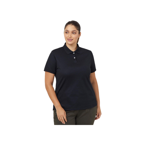 NNT Women's Antibacterial Polyface Short Sleeve Polo - Black - Polos