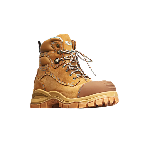 Blundstone Women's 892 Zip Side Lace Up Safety Boots - Wheat - Safety Footwear