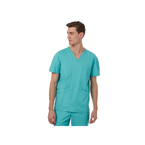 NNT Unisex Next-Gen Antibacterial Active Carl Scrub Top - Mint - Scrubs