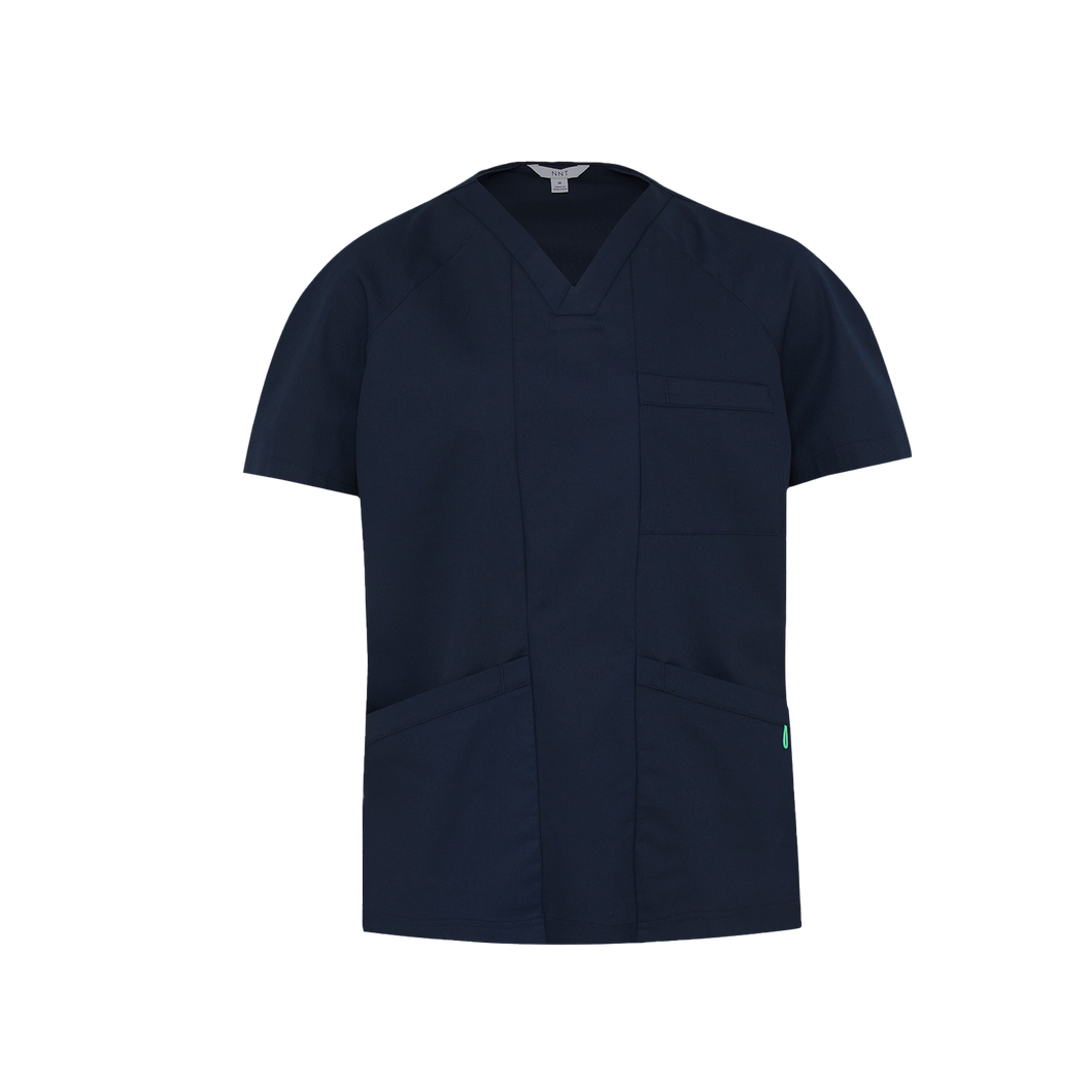 NNT Unisex Next-Gen Antibacterial Active Carl Scrub Top - Midnight - Scrubs