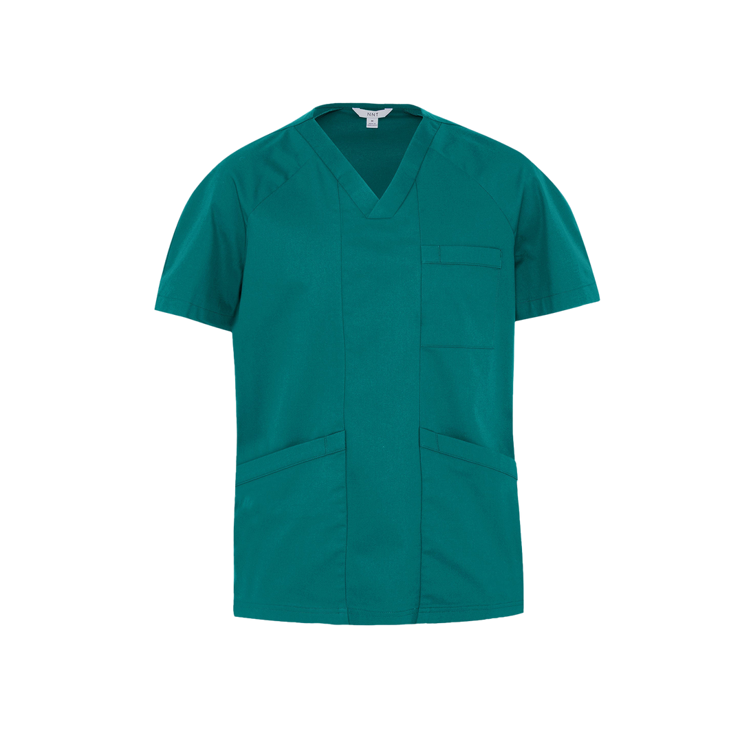 NNT Unisex Next-Gen Antibacterial Active Carl Scrub Top - Hunter Green - Scrubs