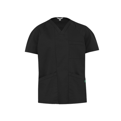 NNT Unisex Next-Gen Antibacterial Active Carl Scrub Top - Black - Scrubs